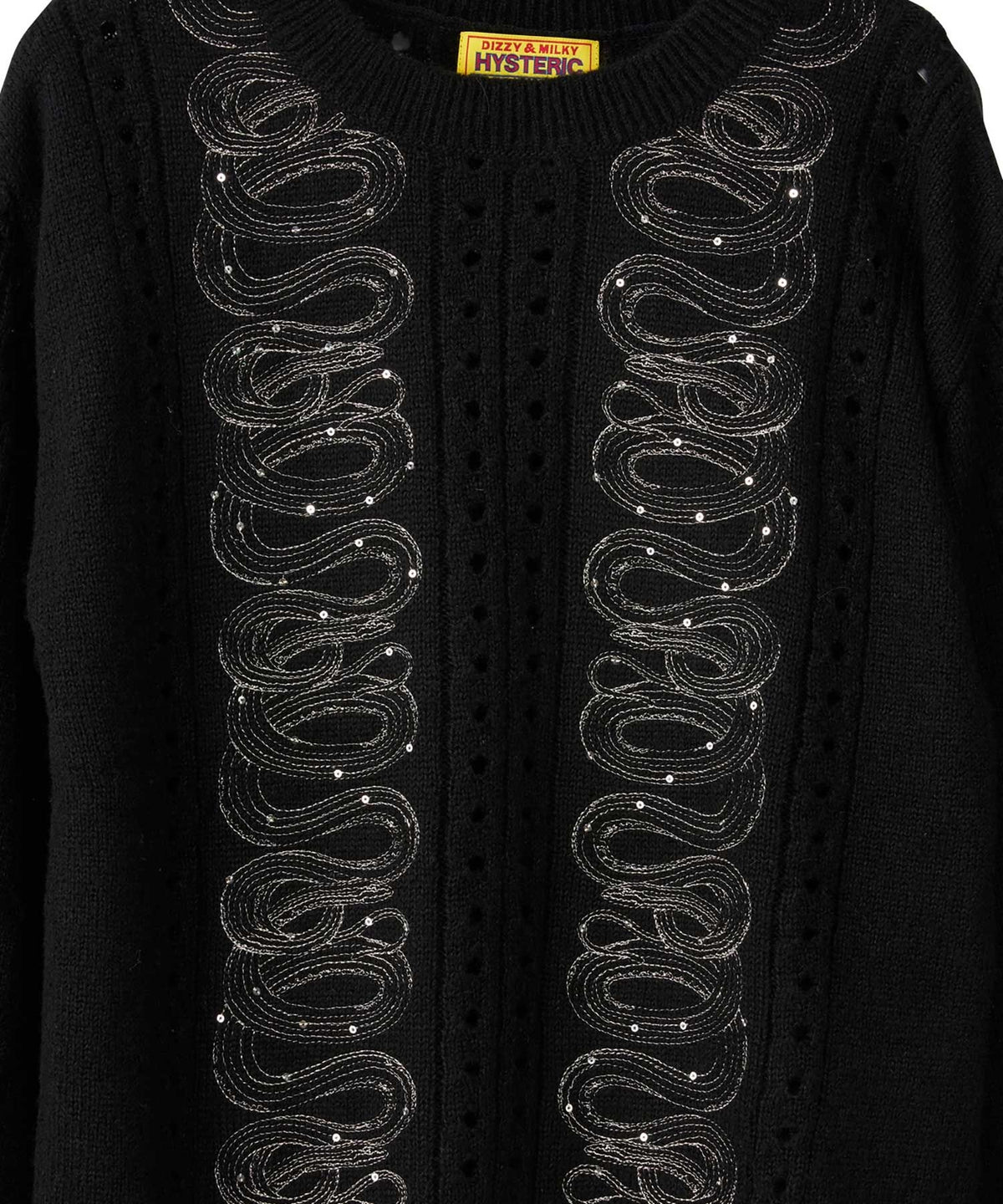 SNAKE LOOP Embroidery Sweater