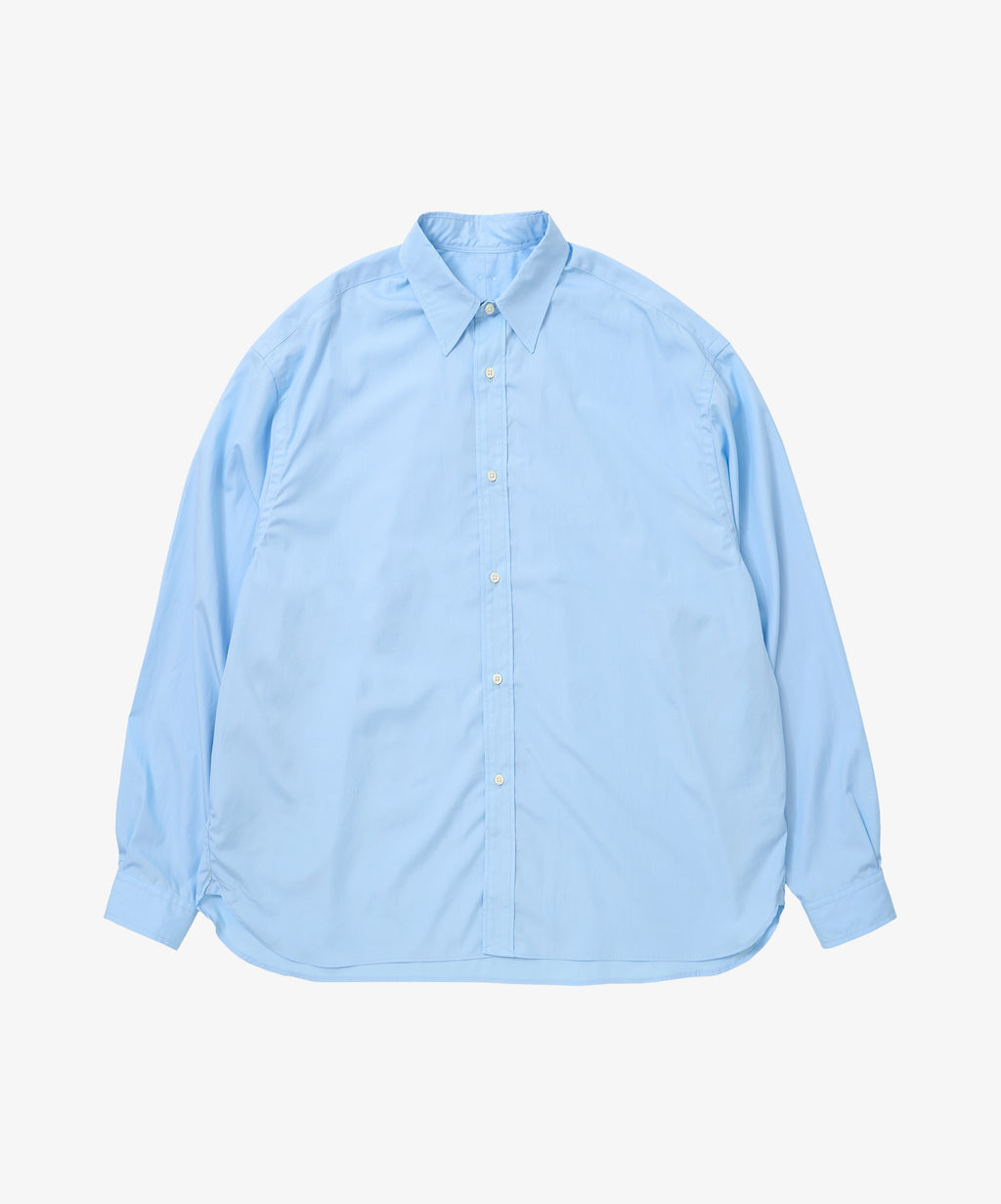 wide shirt with pocket thomas mason blue