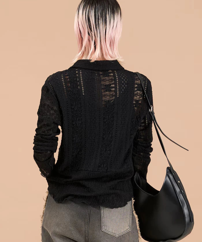 Floral Cut Lace Shirt