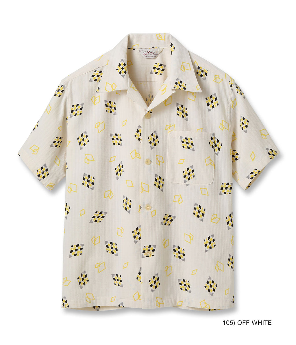 DOBBY COTTON OPEN SHIRT “DIAMOND”