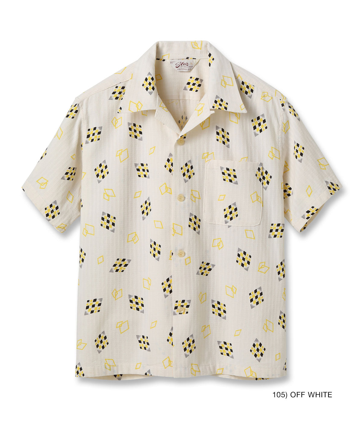 DOBBY COTTON OPEN SHIRT “DIAMOND”