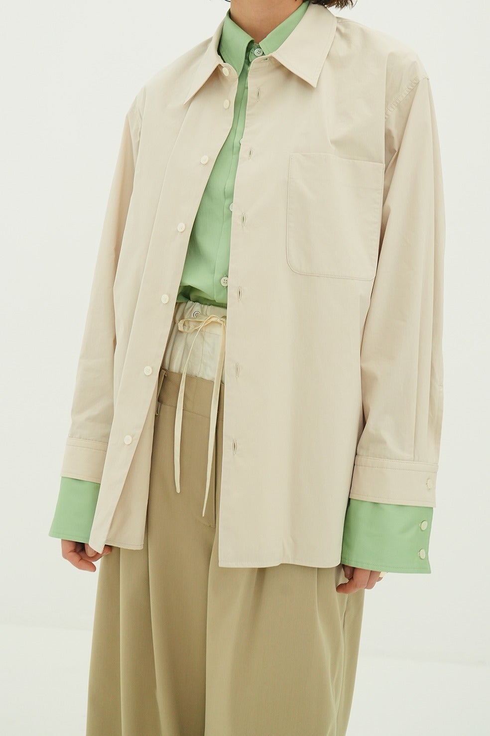 TWO TONE LAYERED SHIRTS