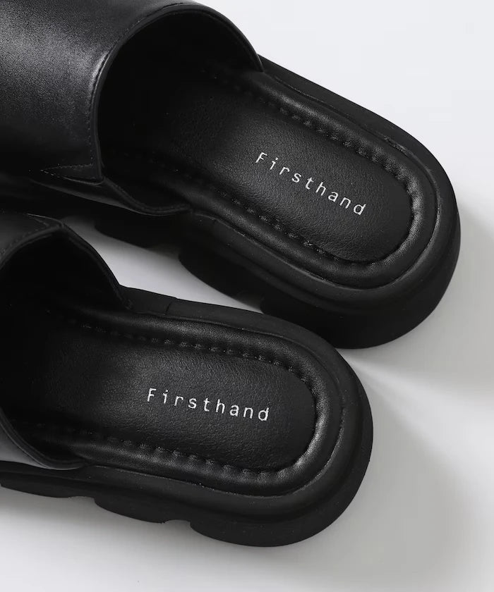 Volume Curved Sole Leatherette Covered Sandal