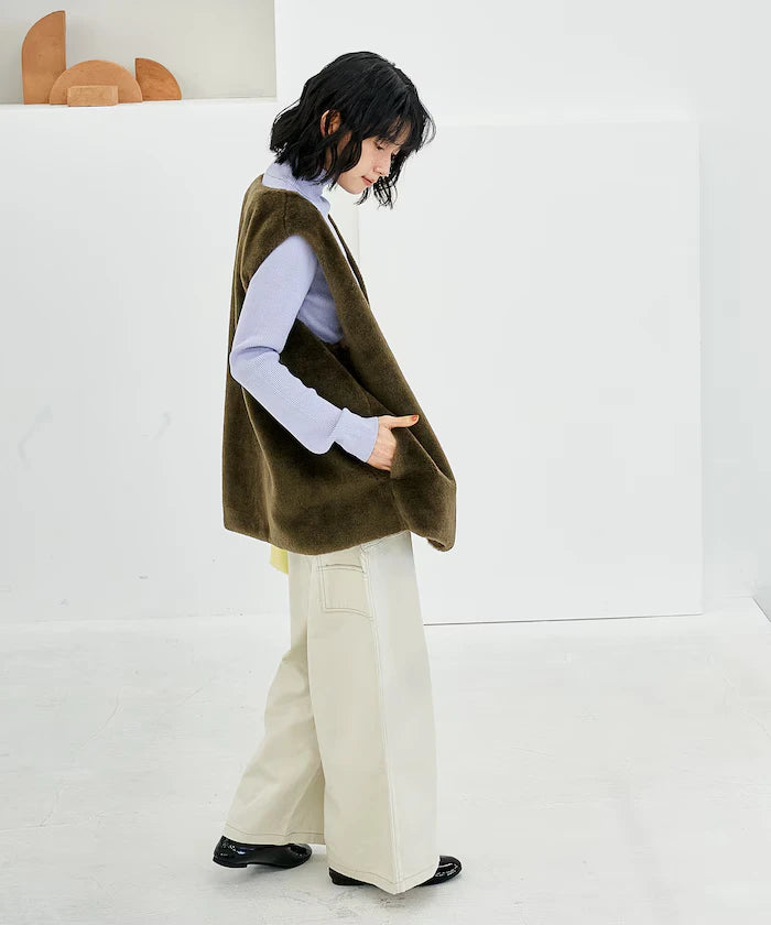 Multiway Boa Vest Coat