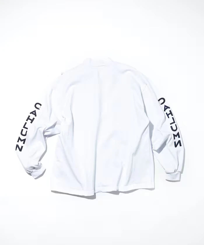 Heavy weight Jersey Mock Neck L/S Print Tee