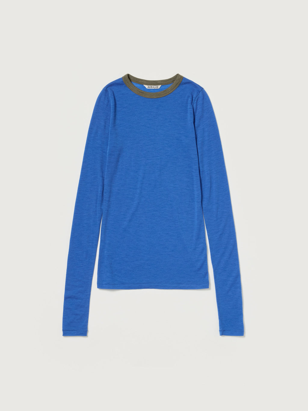 FLUFFY CASHMERE NYLON JERSEY RINGER L/S TEE