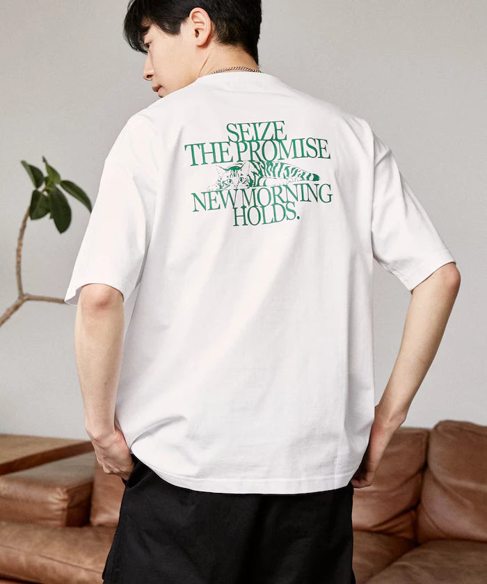 <Functional Material> PROMISE Cat Print T-Shirt Limited Release