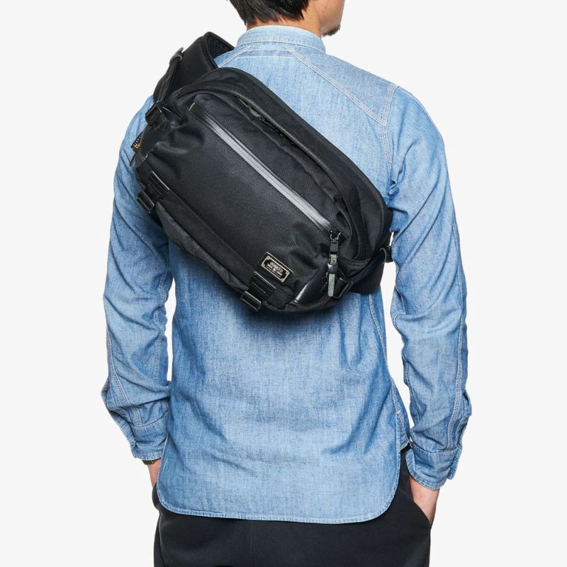 CORDURA DOBBY 305D WAIST BAG sizeL/BLACK