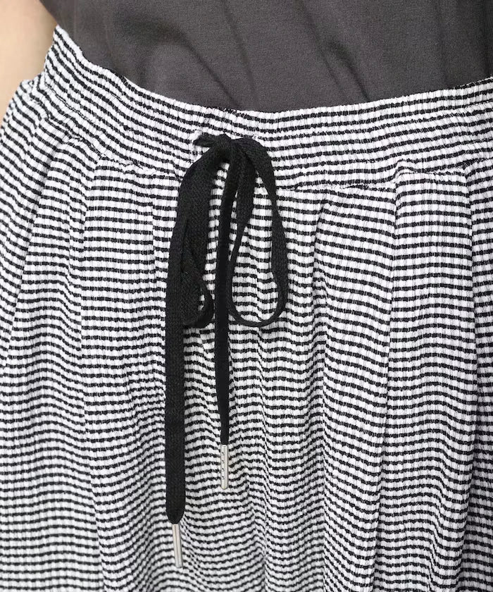 Wide Silhouette Tiered Check Easy Pants [Limited Edition]