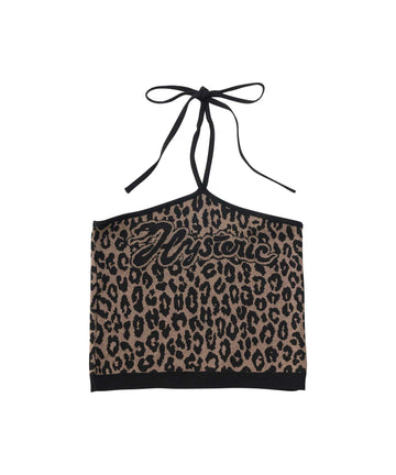 SNAKE LOGO Jacquard Halter Neck