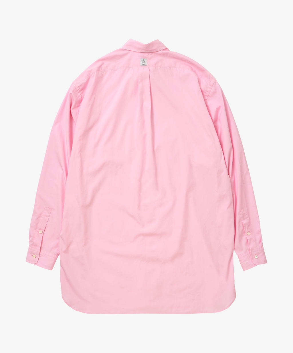 wide shirt with pocket thomas mason pink long