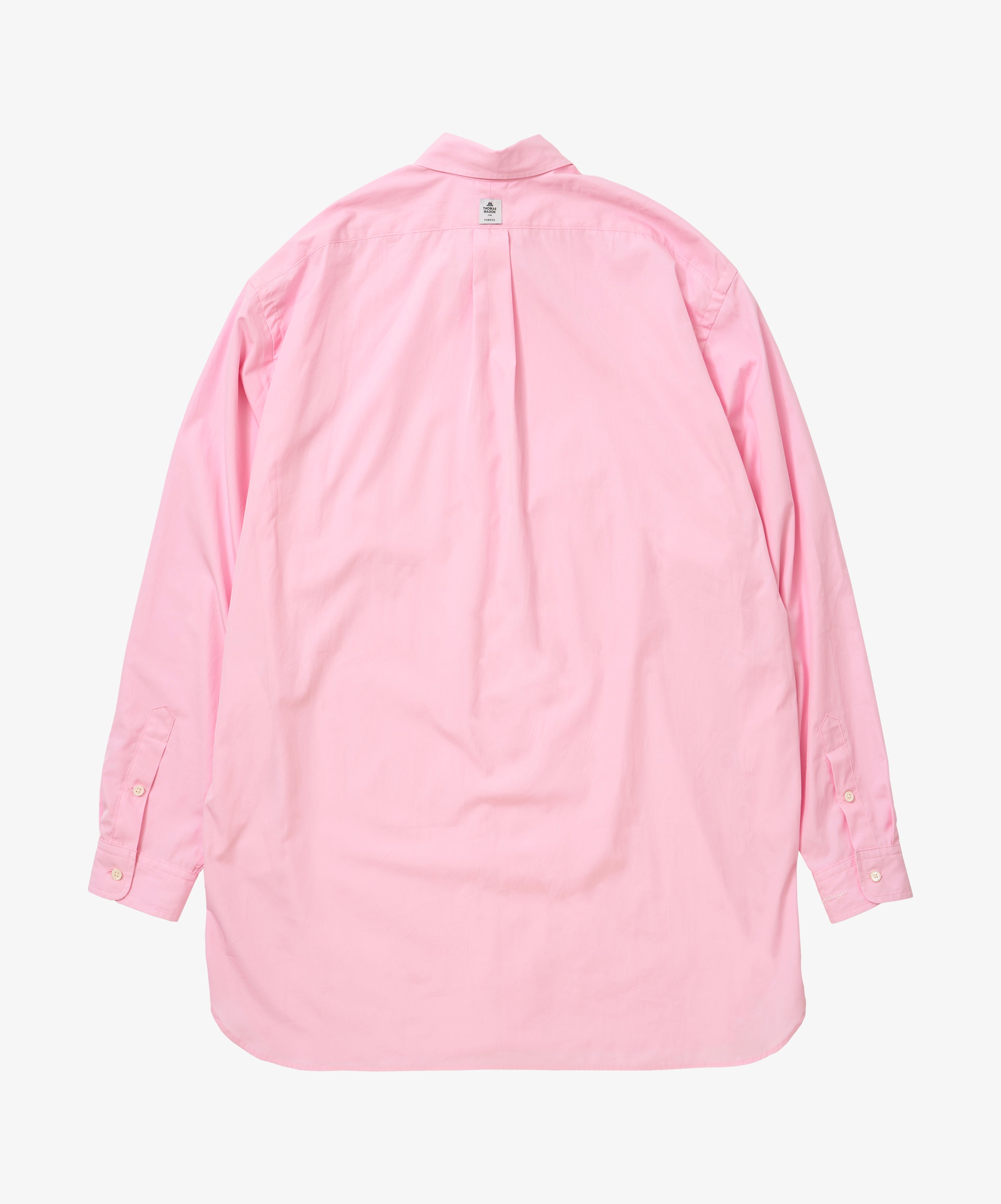 wide shirt with pocket thomas mason pink long