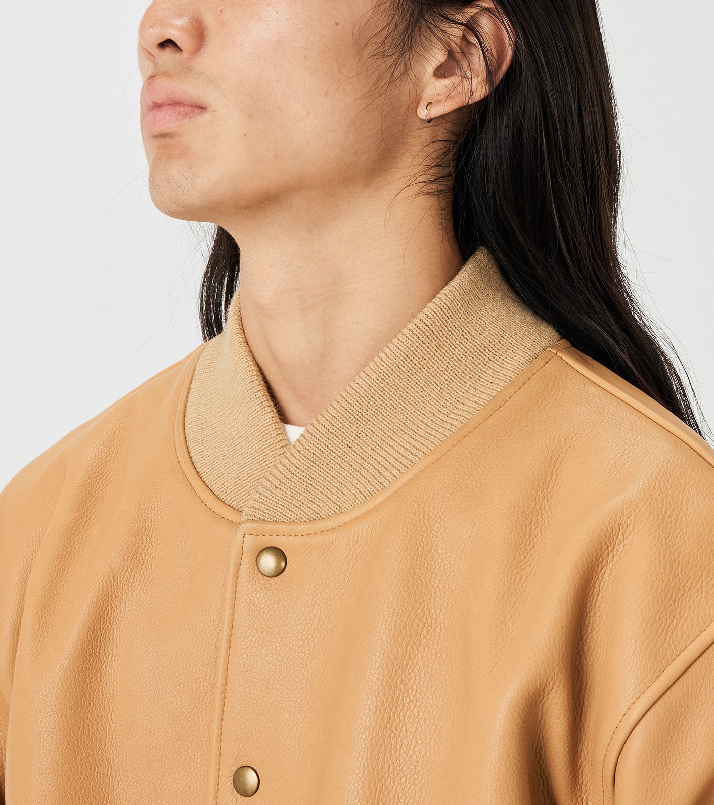 nanamica Exclusive Leather Varsity Jacket