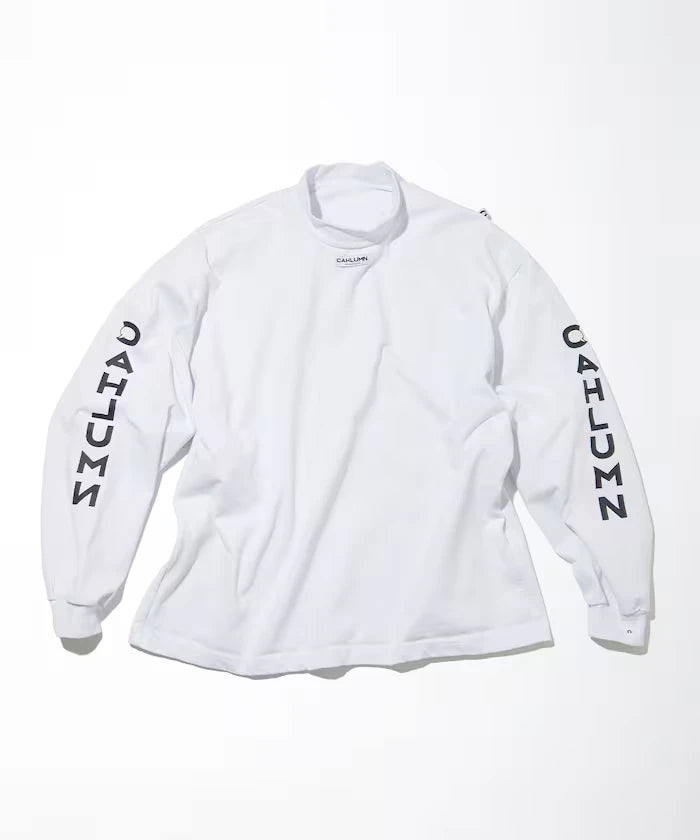 Heavy weight Jersey Mock Neck L/S Print Tee