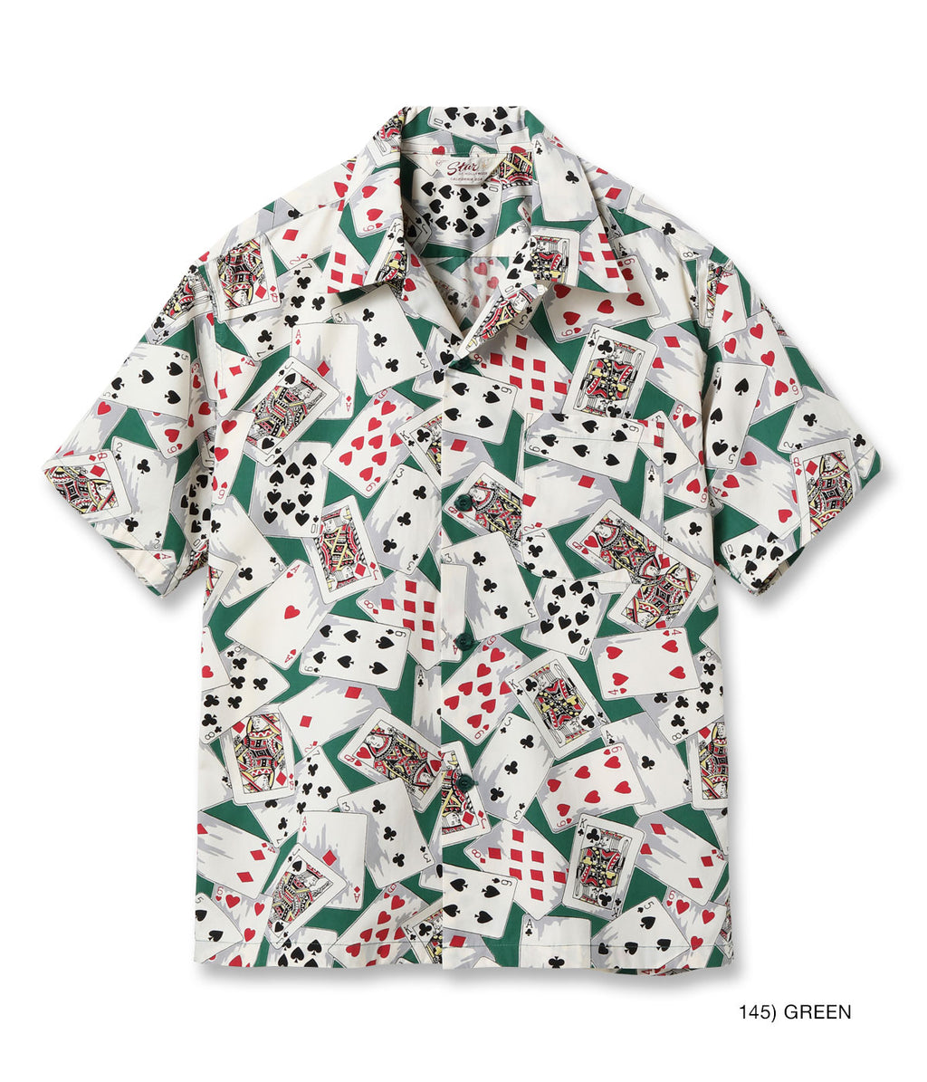 TYPEWRITER COTTON OPEN SHIRT “PLAYING CARDS”