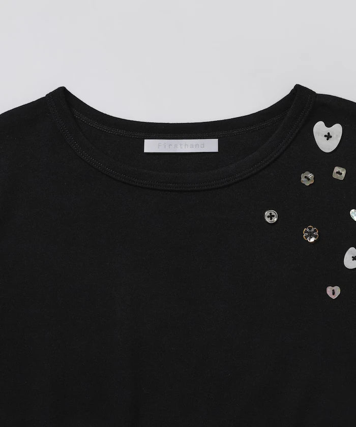 Many Button Cotton Modal Short Sleeve T-Shirt