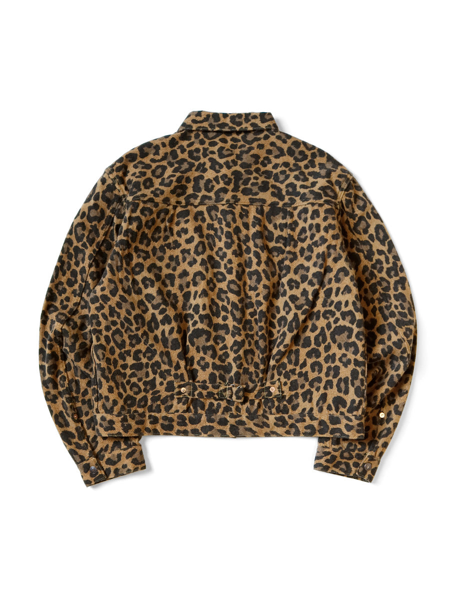 Twill Aging Wool Leopard Pattern 1ST JKT