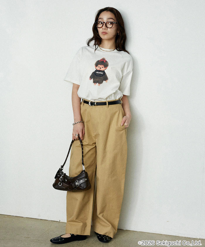 Monchhichi Mixed Material Docking T-Shirt Limited Edition