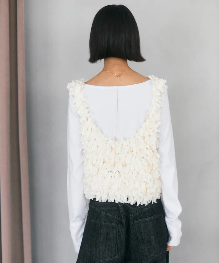 Tape Yarn Hand Knitted Bustier