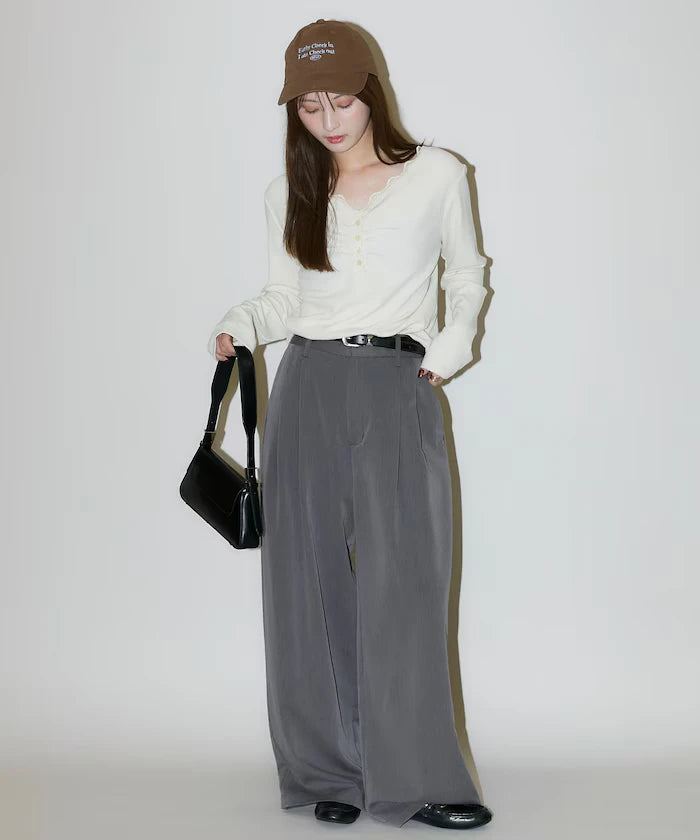 2-pleat slacks pants limited edition