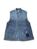 12oz Denim Sleeveless Gilet Coverall (Memory...