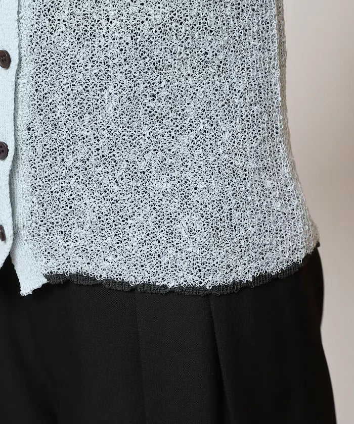 Color Embroidered Polo Collar Cardigan [Limited Edition]