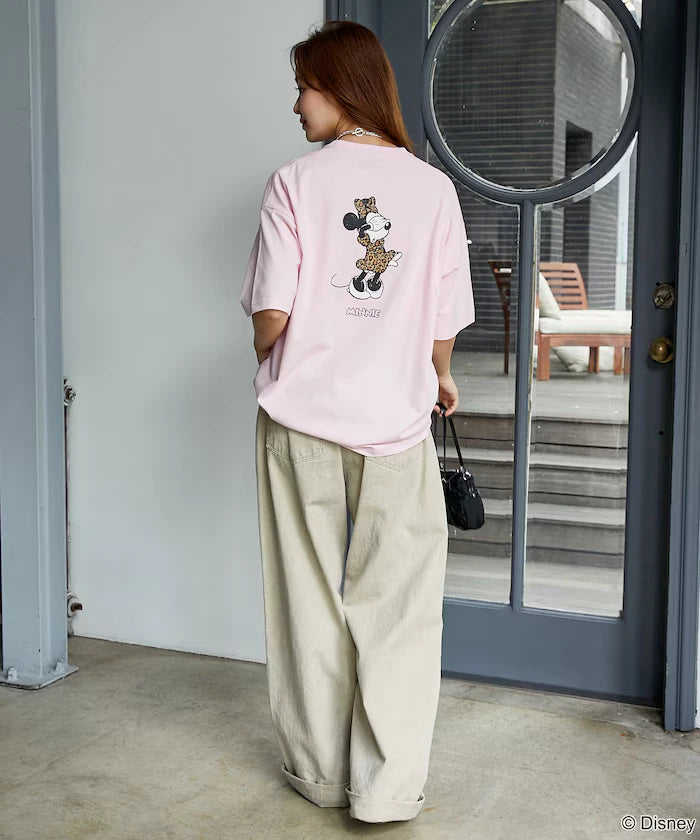 <Functional Material>Mickey Mouse & Minnie Mouse/Face T-Shirt Limited Edition