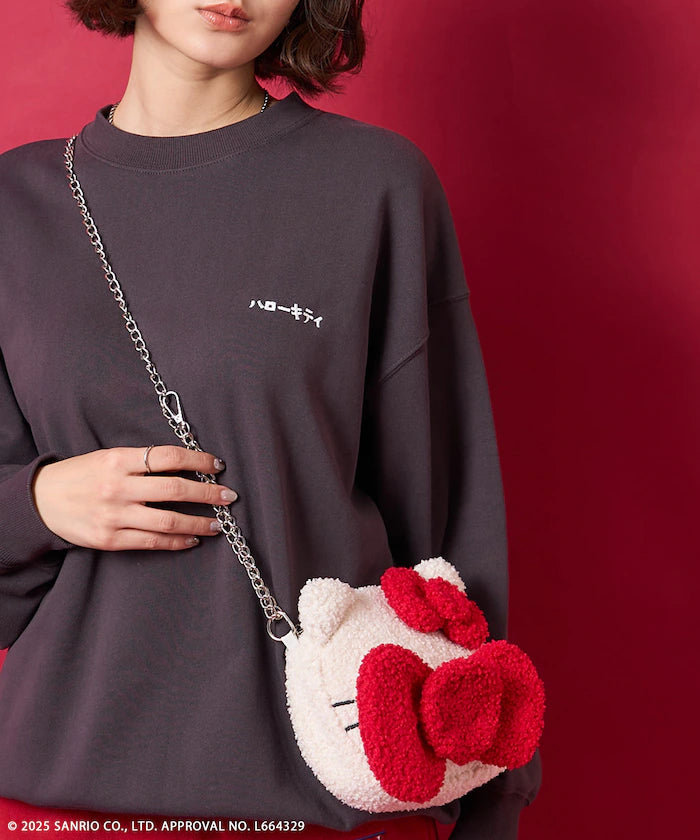 Hello Kitty Fuzzy Pouch Chain Bag