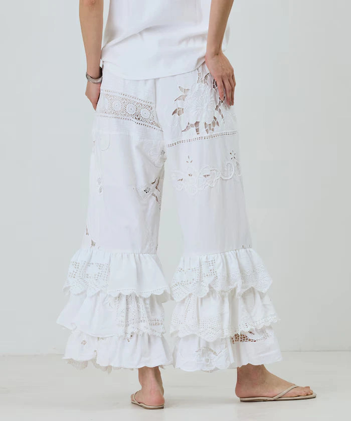 vintage lace tablecloth remake easy pants