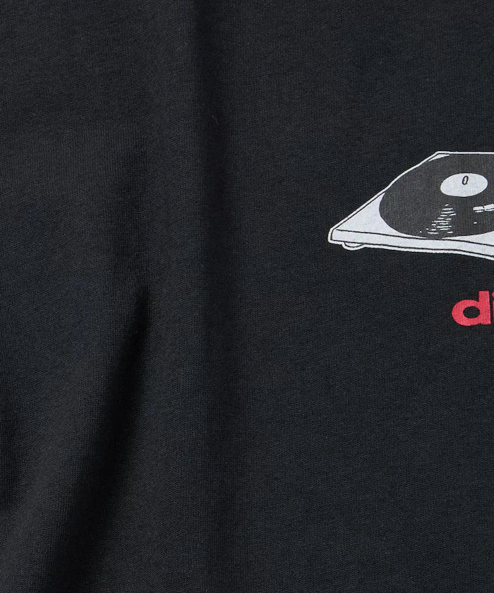 Limited Edition diskunion×FREAK'S STORE Exclusive French Bulldog Big Silhouette Print Crew Neck T-Shirt