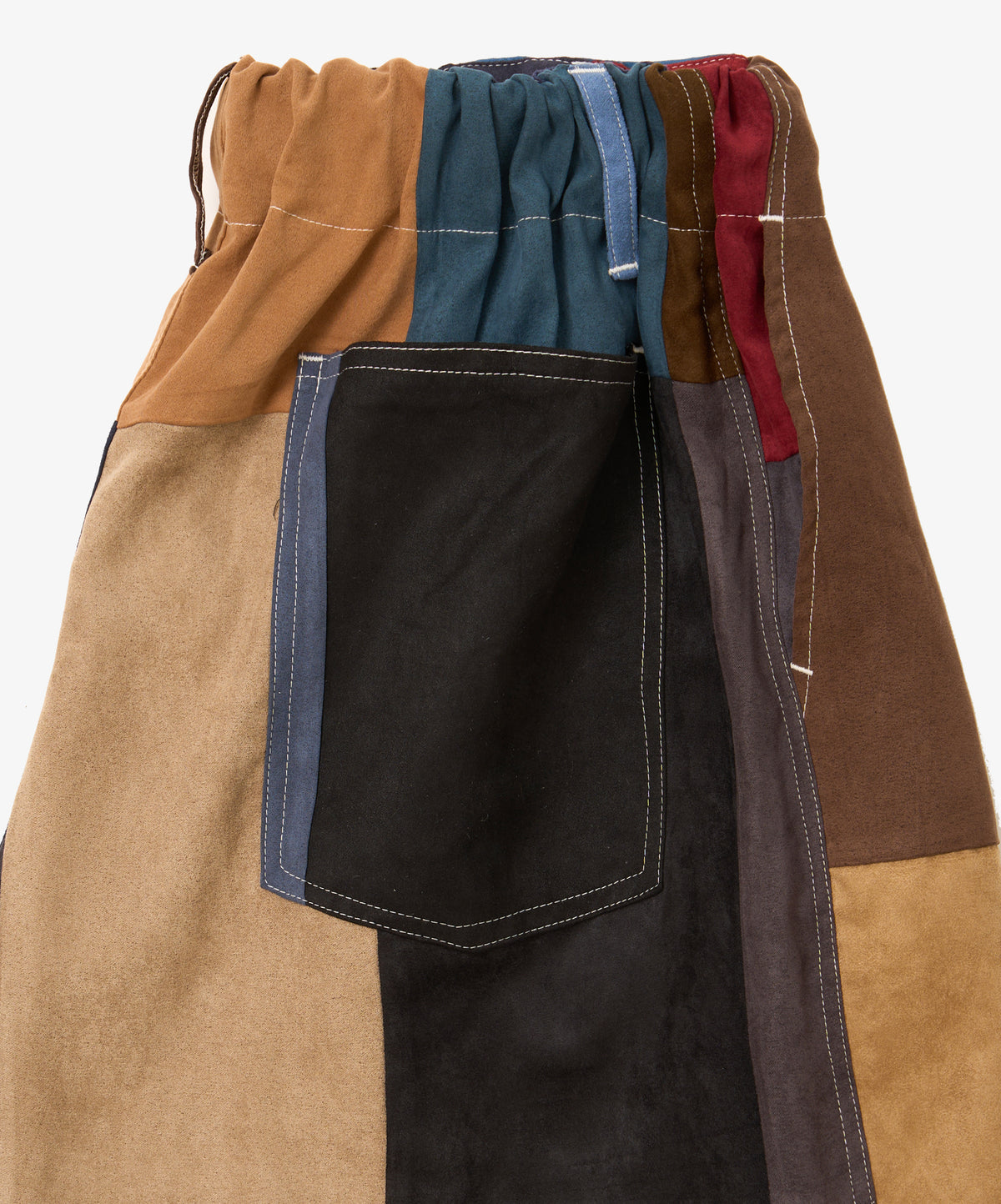 circular pants faux suede three