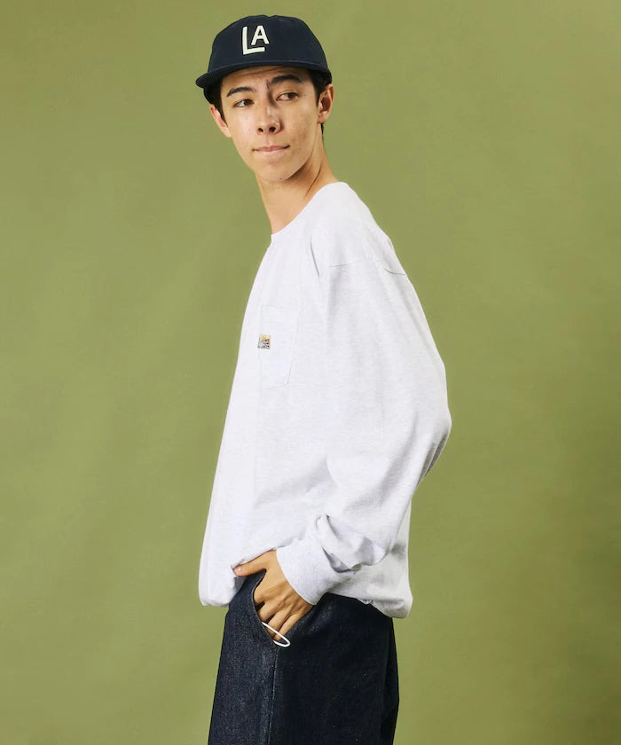 FREAK'S STORE for BEACH & FES Relax Fit One Point Logo Spindle Long Sleeve T-Shirt