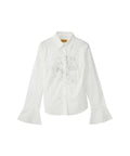 Hysteric Spider Lace Up Frill Cuff Blouse