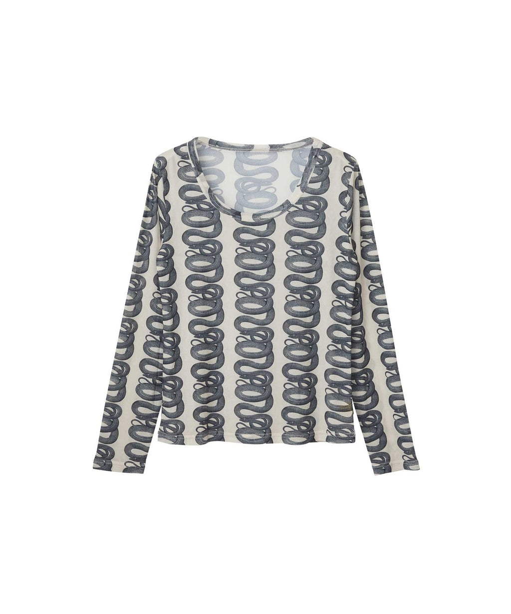 SNAKE LOOP Pattern T-Shirt