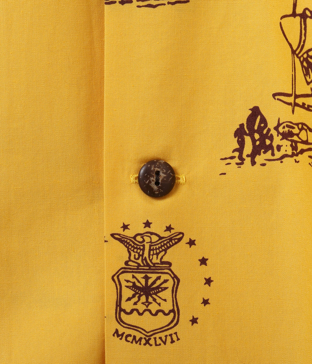 Cotton Broad Hawaiian Shirt "Island Aviation"
