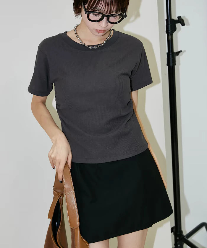 Light Waffle Waist Shirring T-Shirt Limited Edition