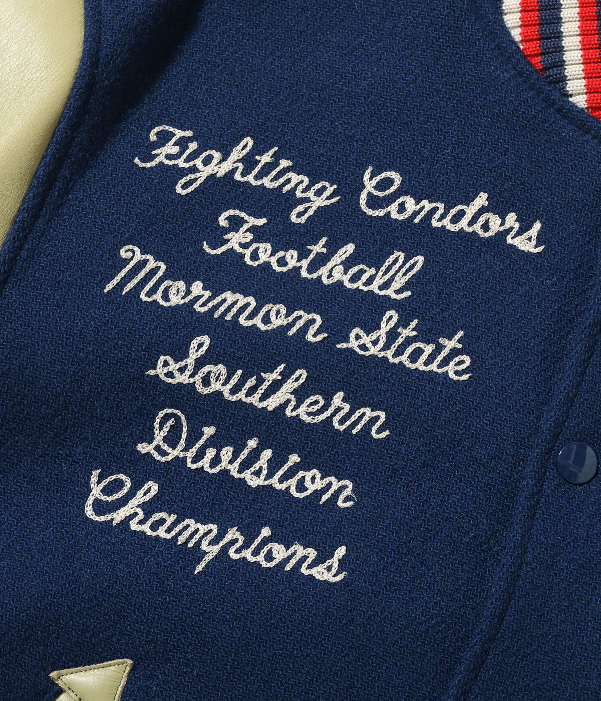 30oz. WOOL MELTON AWARD JACKET “FIGHTING CONDORS” (NAVY)