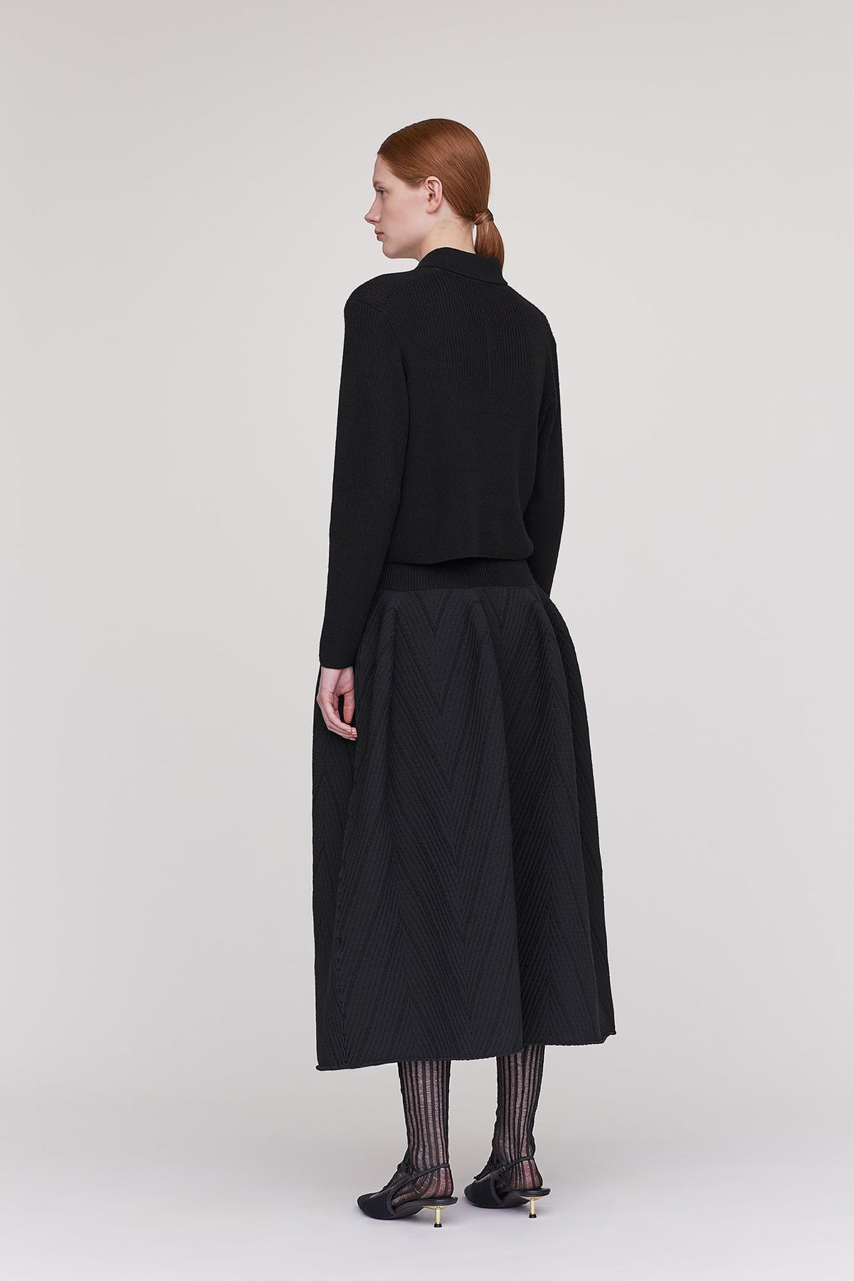 POTTERY HERRINGBONE SKIRT