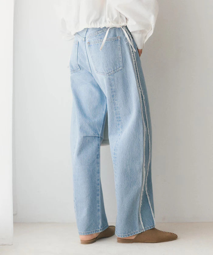 Side Fringe Curve Denim
