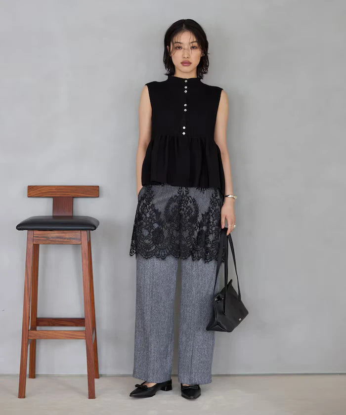 Japan Made Whole Garment Peplum Vest