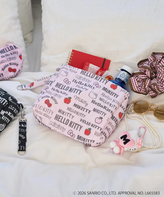 Hello Kitty All Over Print Quilted Pouch
