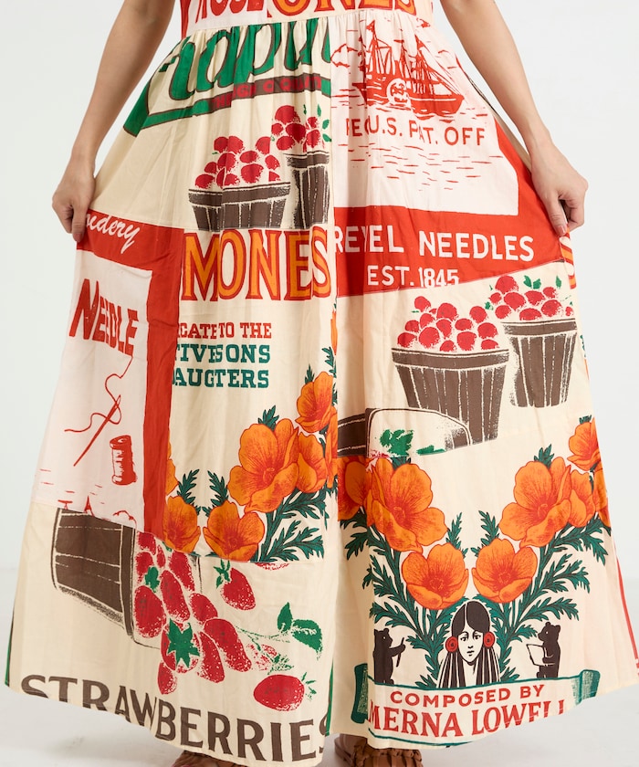 India FEEDBAG Print Shoulder Ribbon Camisole Dress
