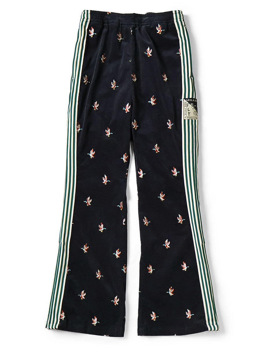 11W Stretch Corduroy Duck Embroidery Track Pants...