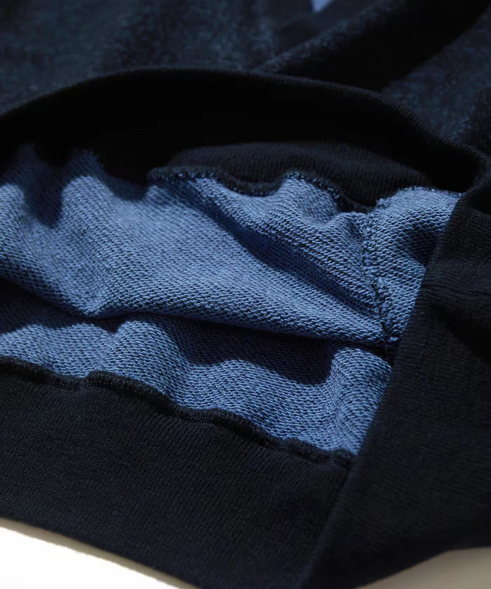 Merino Wool＋Cotton Loop Back V-neck Sweatshirt