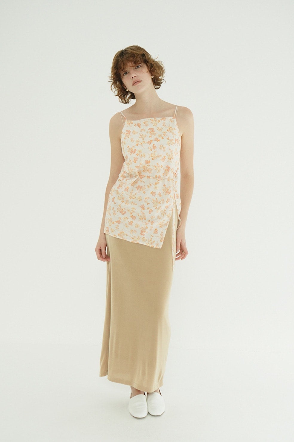 MABEL FLOWER DRAPE CAMI TOPS