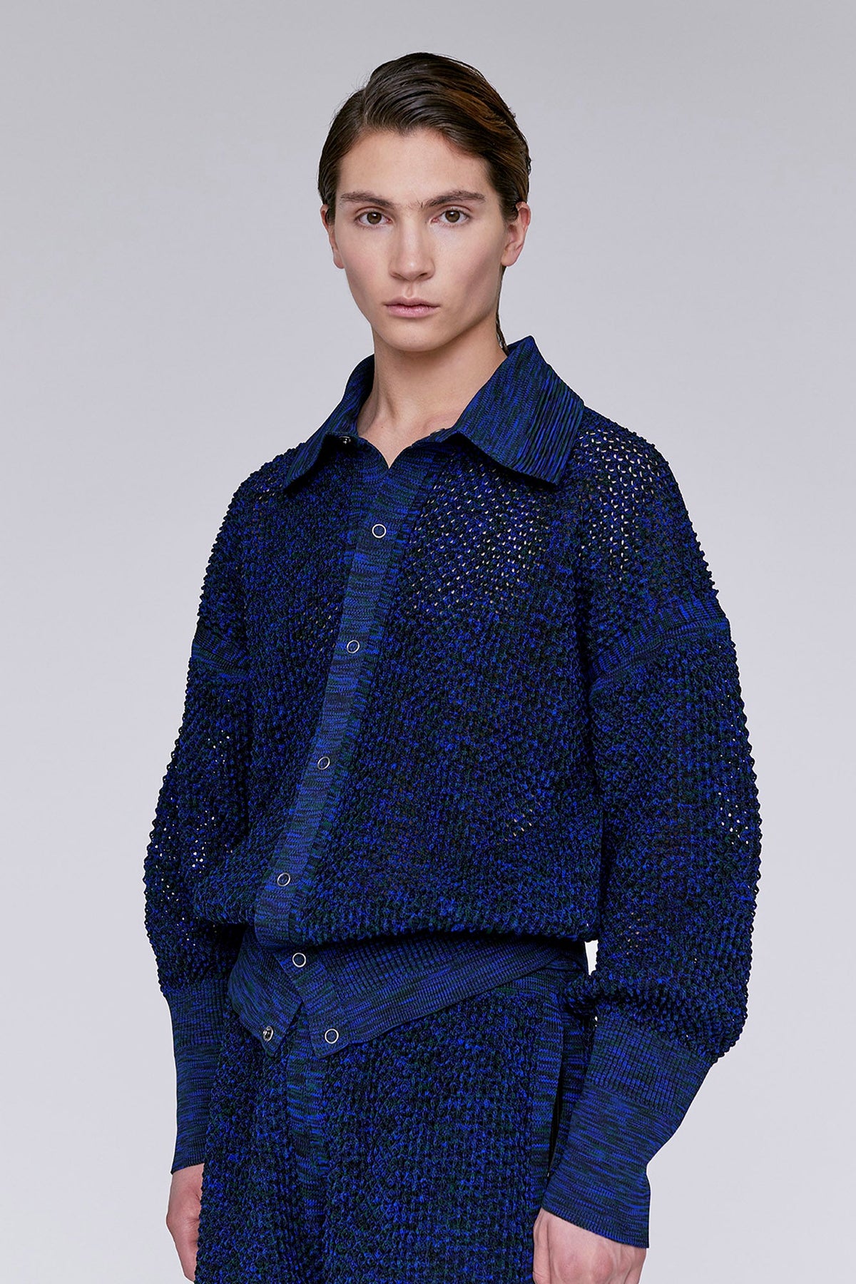 LATTICE KNIKAT STAND FALL COLLAR BLOUSON