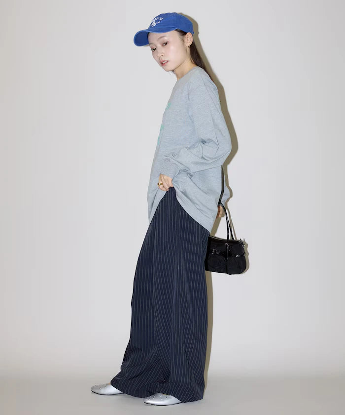 Box Logo Bead Embroidery Big Silhouette Long Sleeve T-Shirt Limited Edition