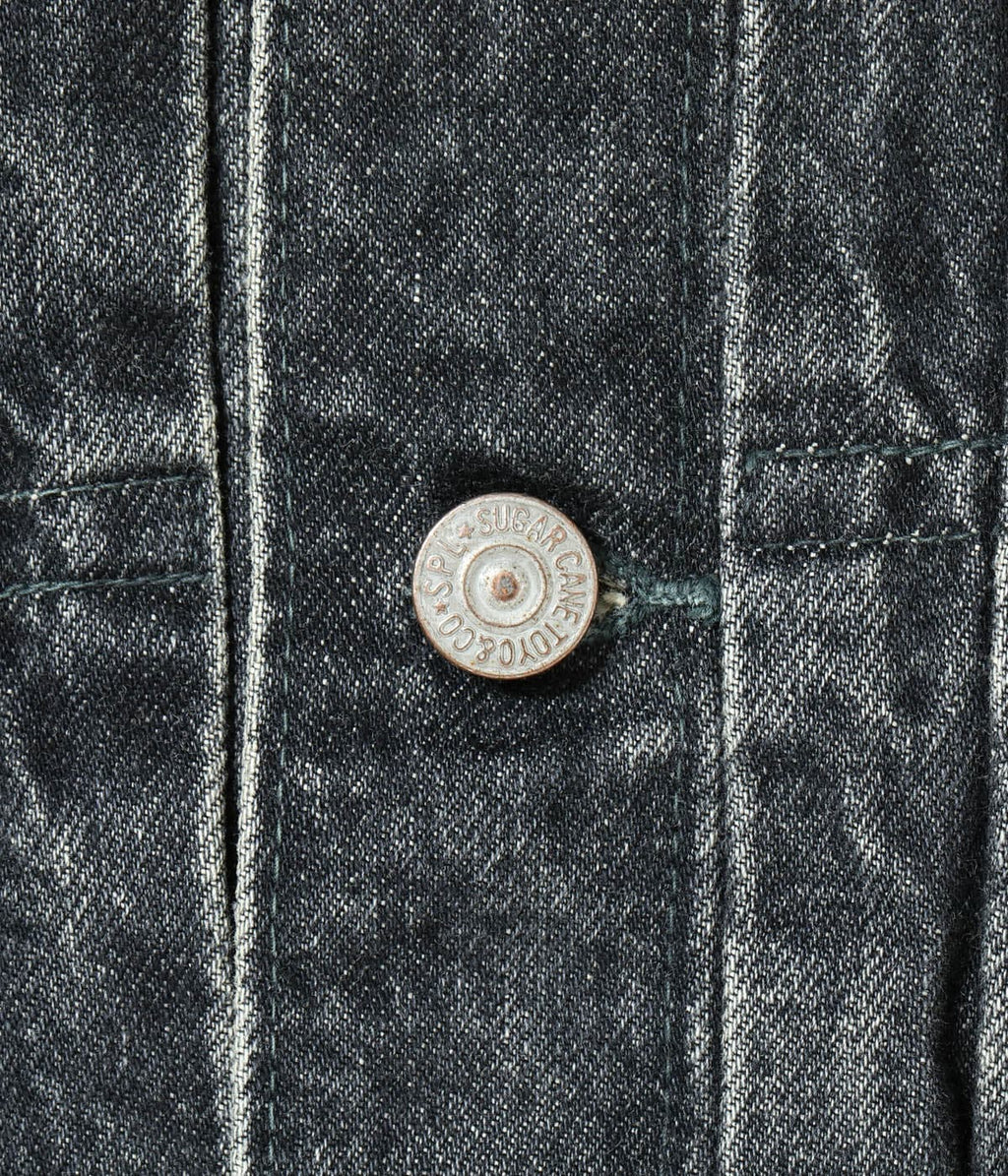 14.25oz. BLACK DENIM JACKET 1953 AGED MODEL