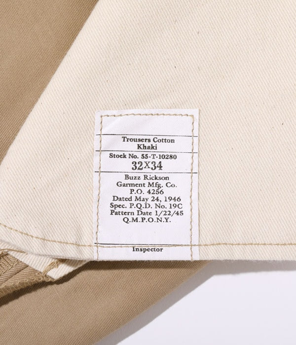 EARLY MILITARY CHINOS 1945 MODEL (ONE WASH)