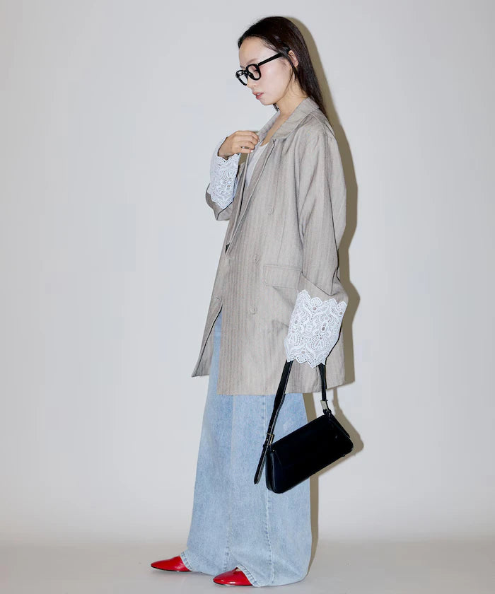 Lace Cuff Tailored Jacket